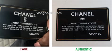 chanel authenticity card real or fake